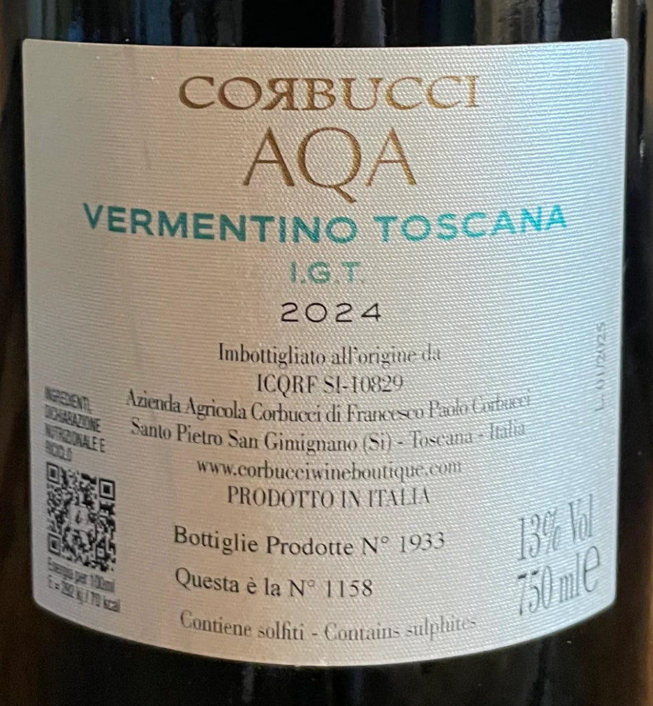 Aqa 2024 IGT Tuscan White Vermentino | Premium Tuscan Wine