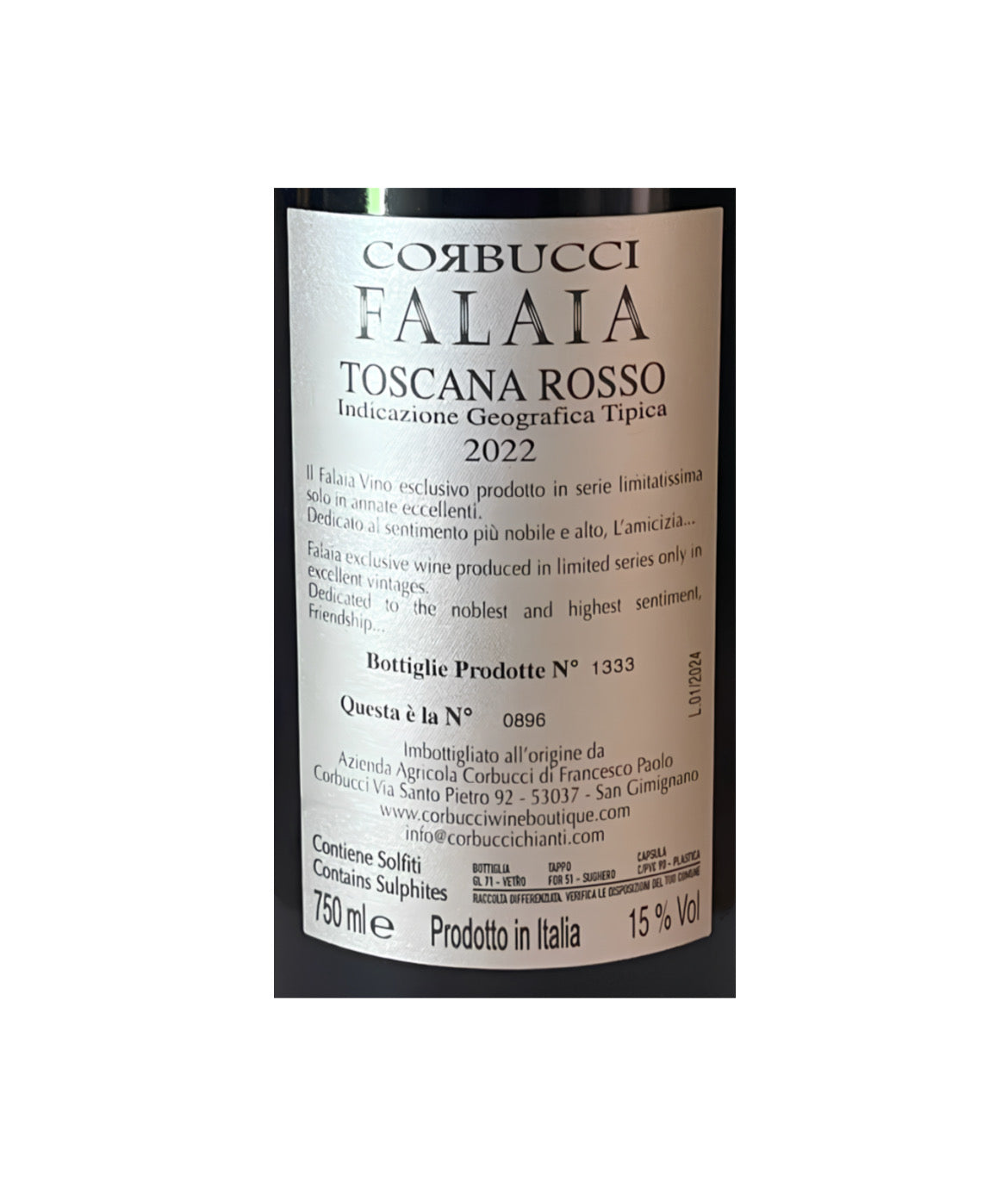 Falaia 2022 Limited Exlusive | IGT Supertuscan Cabernet Sauvignon