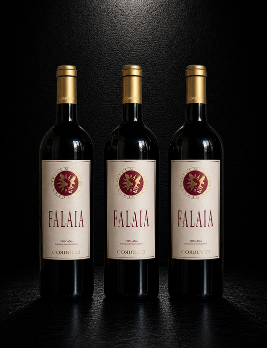 Corbucci Falaia 2022 – Prestige Wooden Custom Box (3 Bottles) | Supertuscan Premium Wine Description