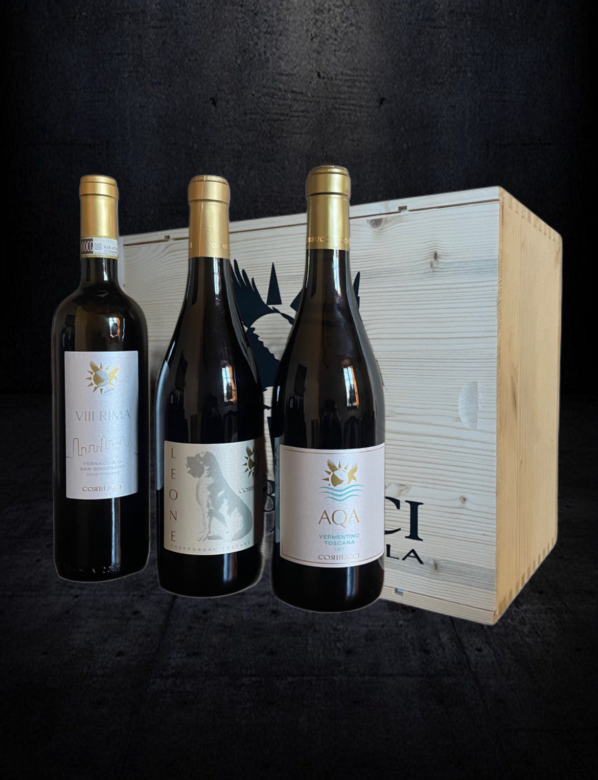 Corbucci Selezione Bianchi – Prestige Wooden Custom Box (3 Bottles)