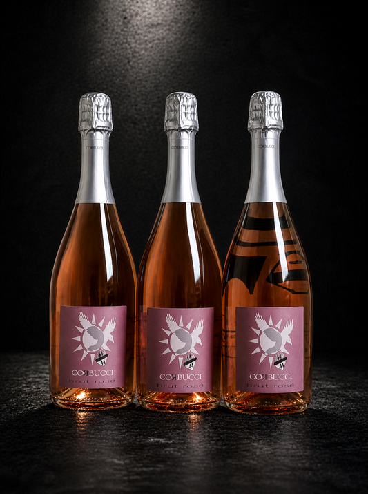 Corbucci Brut Rosé – Prestige Wooden Custom Box (3 Bottles)