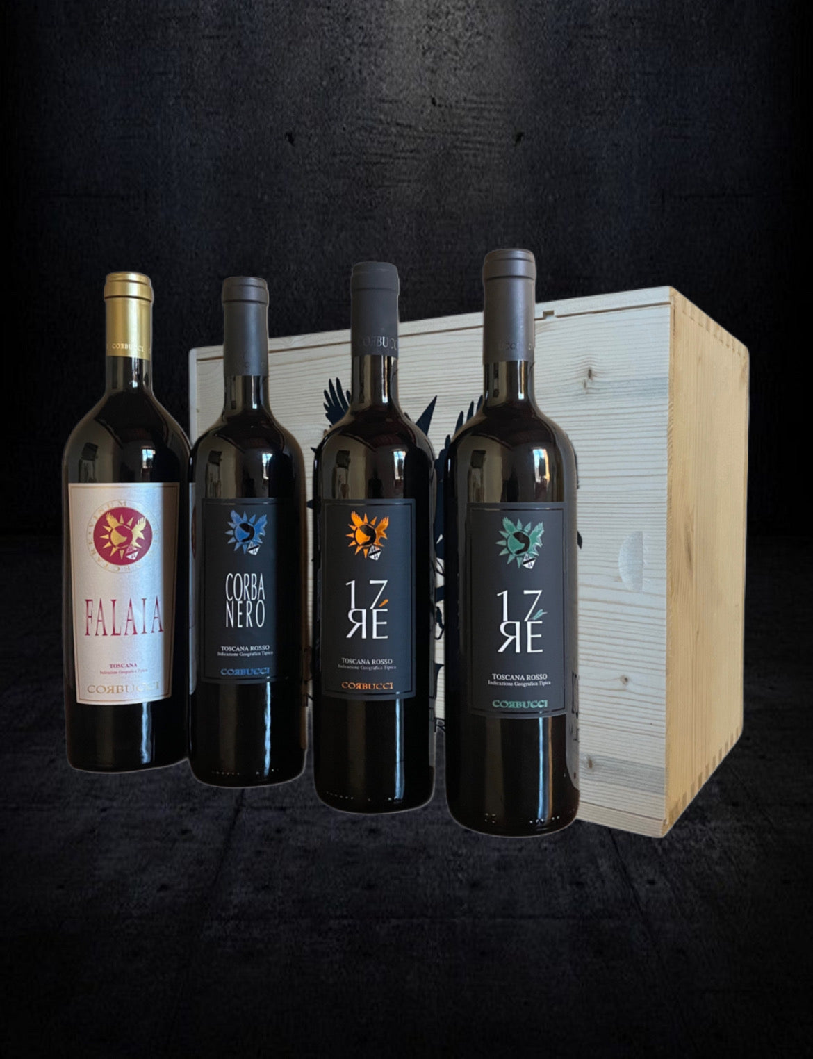 Corbucci Signature Selection – Prestige Wooden Custom Box (4 Bottles)