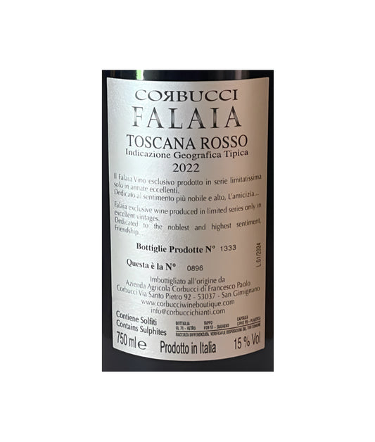 Falaia 2022 Limited Exlusive | IGT Supertuscan Cabernet Sauvignon